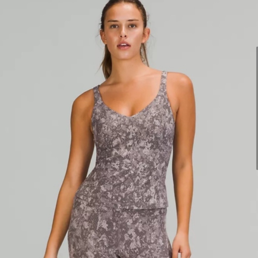 Lululemon Align Tank Top Waist Length Hideaway Camo Lunar Rock Nulu Multi Size 2